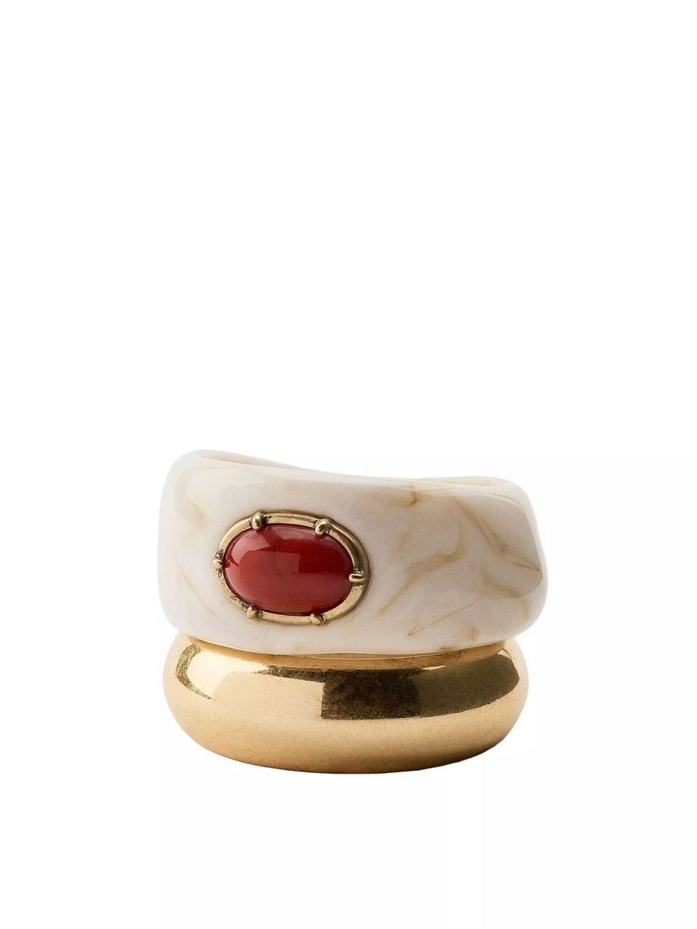 Zara Stackable bracelet with Red Accent
